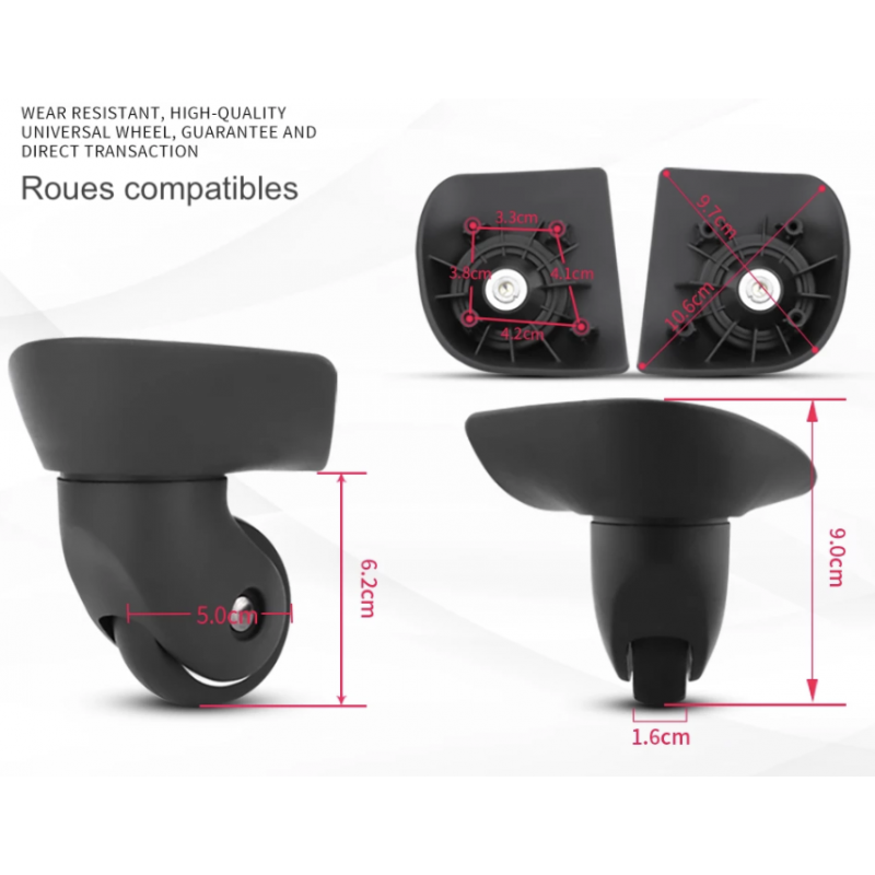 Valise à roulettes à double roue pour Samsonite U91, accessoires